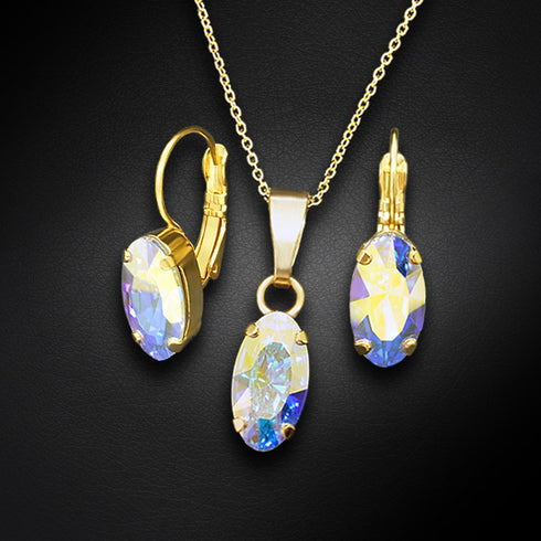 Komplekts "Enigma (Aurore Boreale)" ar Swarovski™ kristāliem