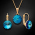 Komplekts "Klaris II (Bermuda Blue)" ar Swarovski™ kristāliem