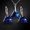 Silver set "Osiris (Bermuda Blue)" with Swarovski™ crystals