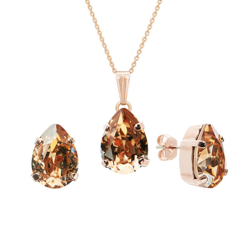 Komplekts "Venēra II (Golden Shadow)" ar Swarovski™ kristāliem