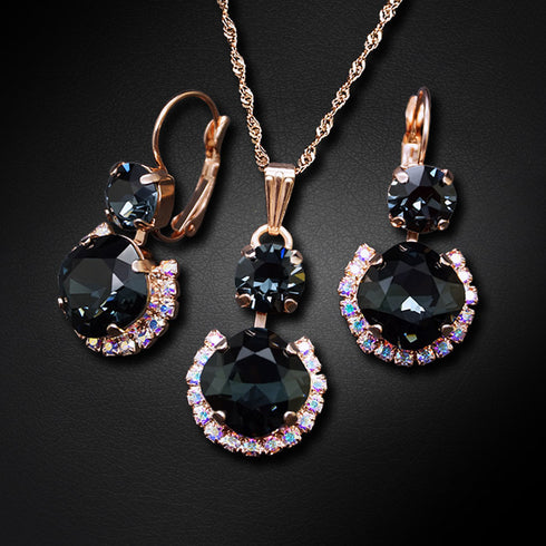 Komplekts "Klaris VI (Graphite)" ar Swarovski™ kristāliem