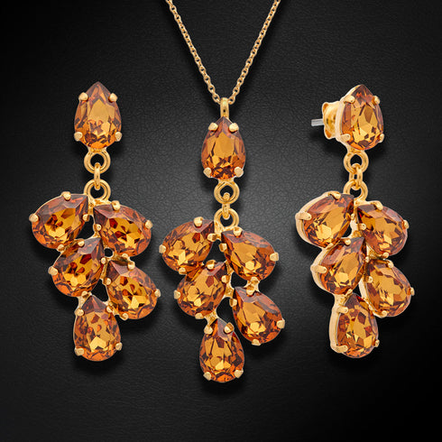 Set "Amber II (Light Amber)" with Swarovski™ crystals