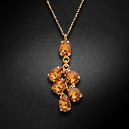 Komplekts "Amber II (Light Amber)" ar Swarovski™ kristāliem