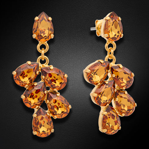 Komplekts "Amber II (Light Amber)" ar Swarovski™ kristāliem