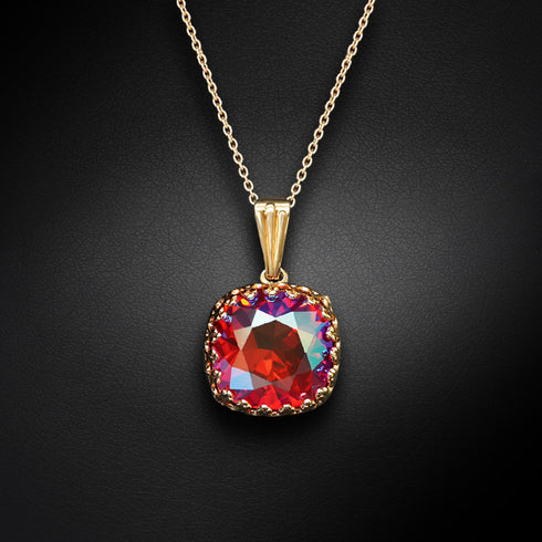 Komplekts "Vintāžš V (Light Siam Shimmer)" ar Swarovski™ kristāliem