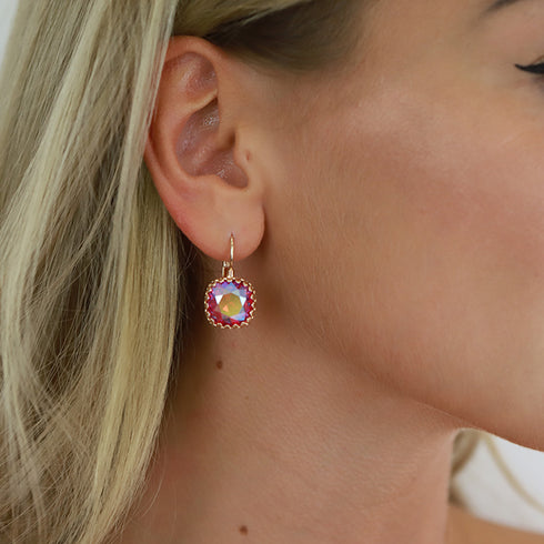 Komplekts "Vintāžš V (Light Siam Shimmer)" ar Swarovski™ kristāliem