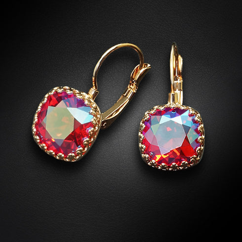 Komplekts "Vintāžš V (Light Siam Shimmer)" ar Swarovski™ kristāliem