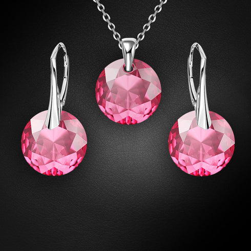 Silver set "Marianna (Rose)" with Swarovski™ crystals