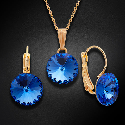 Komplekts "Klaris II (Sapphire)" ar Swarovski™ kristāliem