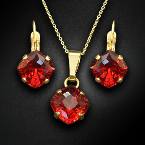 Komplekts "Mistika (Scarlet)" ar Swarovski™ kristāliem