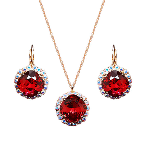 Komplekts "Apžilbinošs Spīdums III (Scarlet)" ar Swarovski™ kristāliem