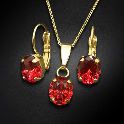 Komplekts "Mistika II (Scarlet)" ar Swarovski™ kristāliem