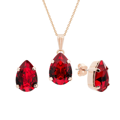 Komplekts "Venēra II (Siam)" ar Swarovski™ kristāliem