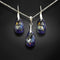 Silver set "Baroque (Tanzanite AB)" with Swarovski™ crystals