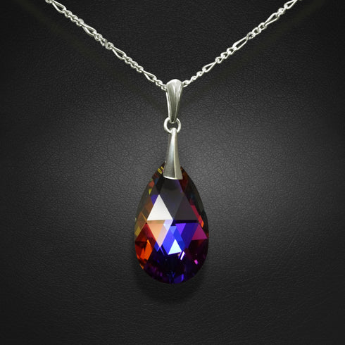 Silver Pendant "Baroque (Volcano)" with Swarovski™ Crystals