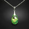 Silver Pendant "Baroque (Peridot AB)" with Swarovski™ Crystals