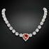 Kāzu kaklarota "Svētais Valentīns II (Red Magma)" ar Swarovski™ kristāliem
