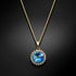 Pendant "Klaris (Aquamarine Blue)" with Swarovski™ crystals