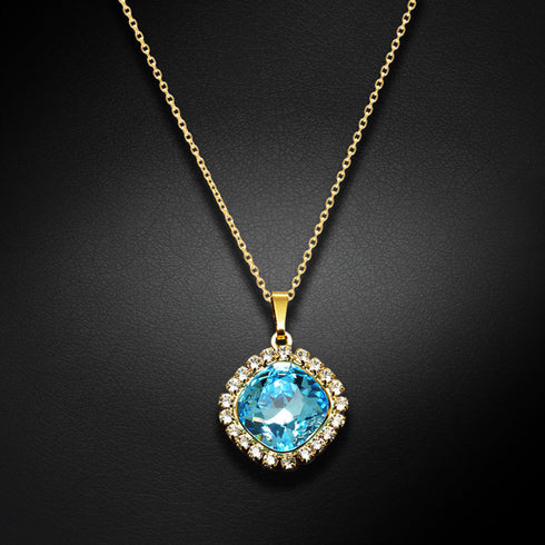 Кулон "Apžilbinošs Spīdums III (Aqua)" с кристаллами Swarovski™