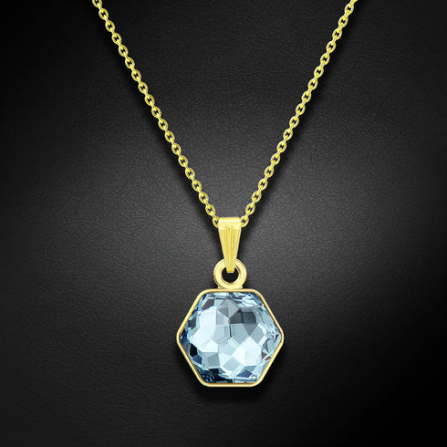 Кулон "Фантазия (Aquamarine Blue)" с кристаллами Swarovski™