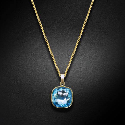 Pendant "Fantasy II (Aquamarine Blue)" with Swarovski™ crystals