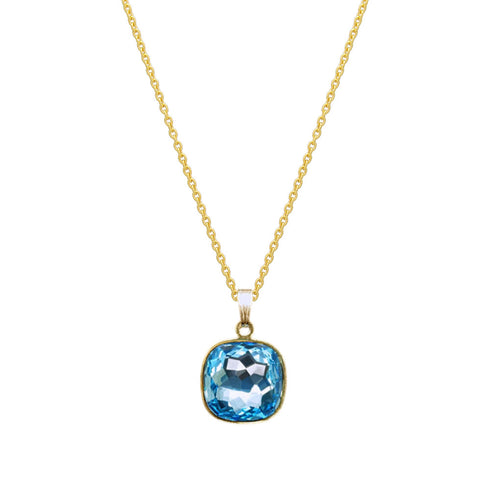 Pendant "Fantasy II (Aquamarine Blue)" with Swarovski™ crystals