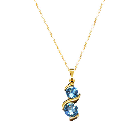 Pendant "Milky Way (Aquamarine Blue)" with Swarovski™ crystals