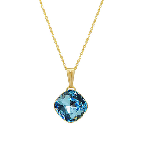 Pendant "Dazzling Glow IV (Aquamarine Blue)" with Swarovski™ crystals