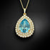 Pendant "Jasmine (Aquamarine)" with Swarovski™ crystals