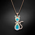 Pendant "Sunny Cat (Aurora Borealis)" with Swarovski™ crystals