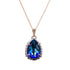 Pendant "Sky Drop III (Bermuda Blue)" with Swarovski™ crystals