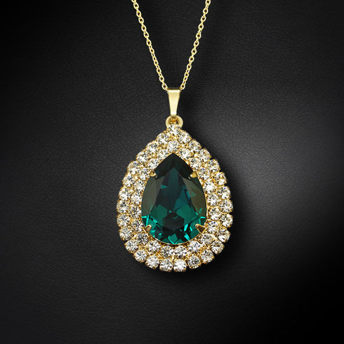 Komplekts "Jasmīns (Emerald)" ar Swarovski™ kristāliem