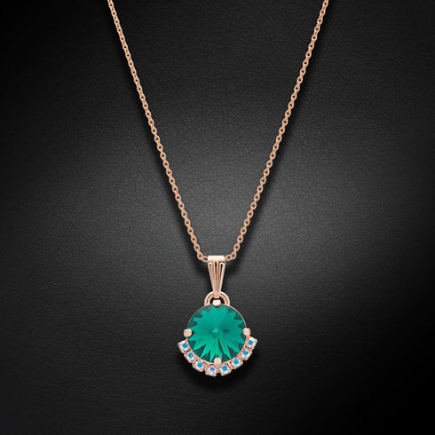 Pendant "Klaris V (Emerald)" with Preciosa™ crystals
