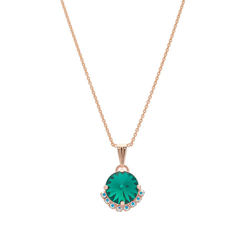 Pendant "Klaris V (Emerald)" with Preciosa™ crystals