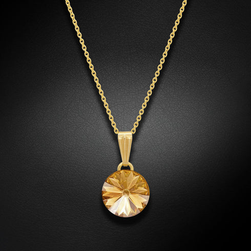 Pendant "Klaris II (Golden Shadow)" with Swarovski™ crystals