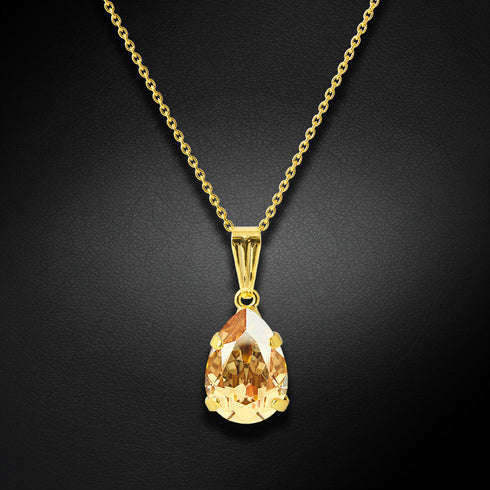 Pendant "Venus II (Golden Shadow)" with Swarovski™ crystals