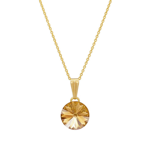 Pendant "Klaris II (Golden Shadow)" with Swarovski™ crystals