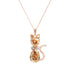 Kulons "Saulainā Kaķene (Golden Shadow)" ar Swarovski™ kristāliem