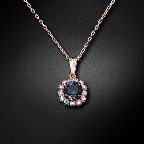 Pendant "Splendor (Graphite)" with Swarovski™ crystals