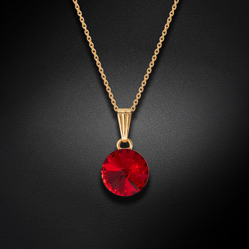 Kulons "Klaris II (Light Siam)" ar Swarovski™ kristāliem