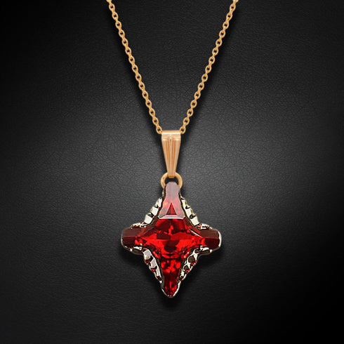 Pendant "Crystal Diamond II (Light Siam Metallic Light Gold)" with Swarovski™ crystals