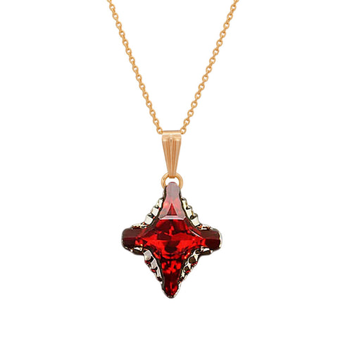 Pendant "Crystal Diamond II (Light Siam Metallic Light Gold)" with Swarovski™ crystals