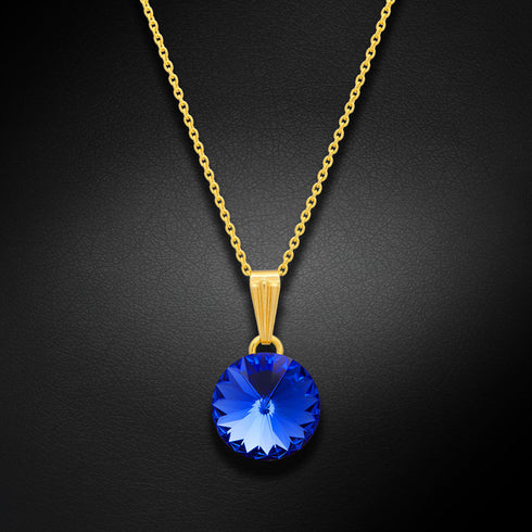 Pendant "Klaris II (Sapphire)" with Swarovski™ crystals
