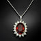 Pendant "Ferro (Siam)" with Swarovski™ crystals