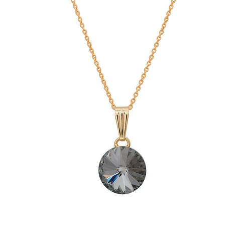 Pendant "Klaris II (Silver Night)" with Swarovski™ crystals
