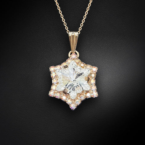 Pendant "Snowflake" with Swarovski™ crystals