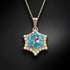 Pendant "Snowflake (Aquamarine)" with Swarovski™ crystals