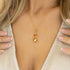 Pendant "Milky Way (Tangerine)" with Swarovski™ crystals