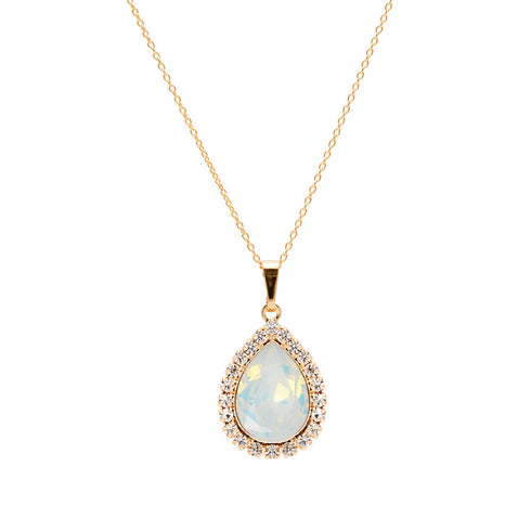 Кулон "Debesu Piliens (White Opal)" с кристаллами Swarovski™