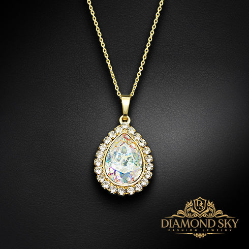 Komplekts "Debesu Piliens (White Patina)" ar Swarovski™ kristāliem